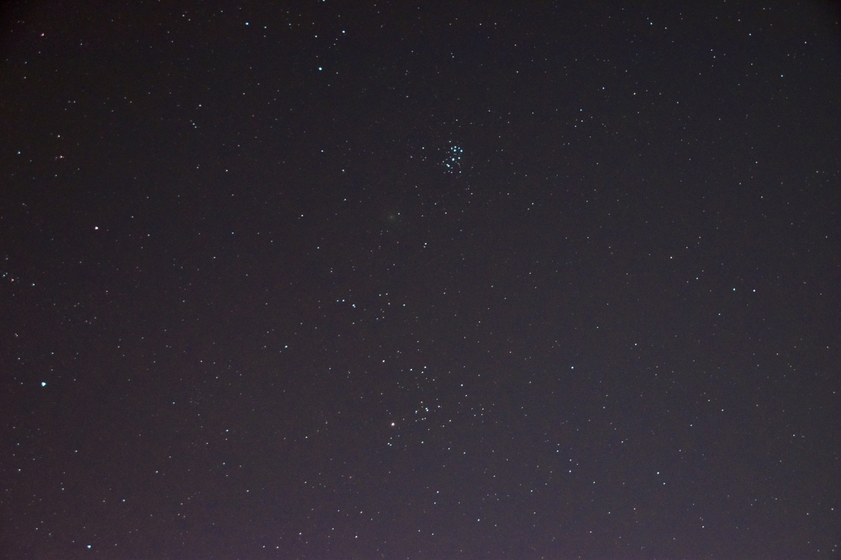 Comet 46P Wirtanen, Pleiades (M45) and the Hyades 12/16/2018