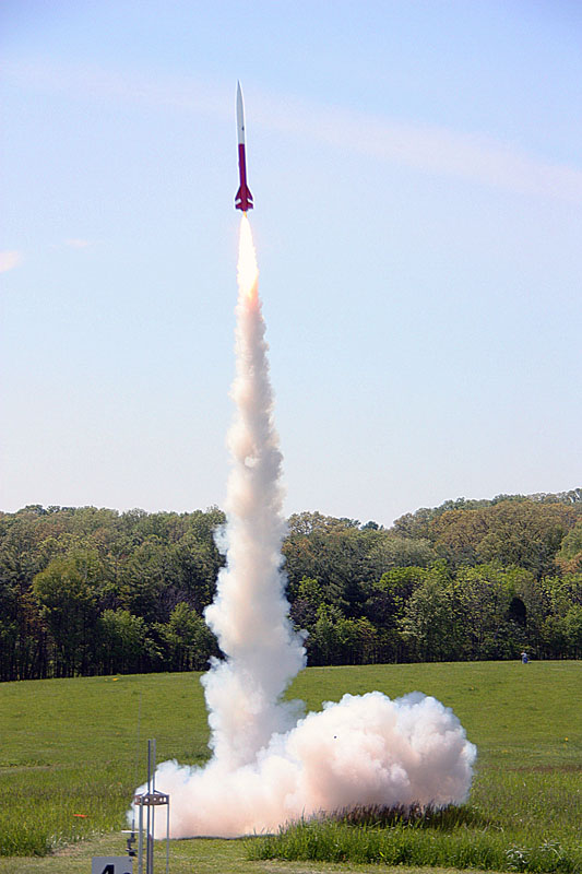 Launch of Mike Borman's PML Endeavor on an Aerotech J350 Reload, May 4, 2008