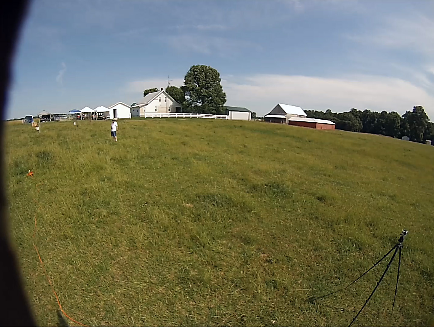 View from the onboard GoPro Hero 3 Camera looking out the side of the rocket. 