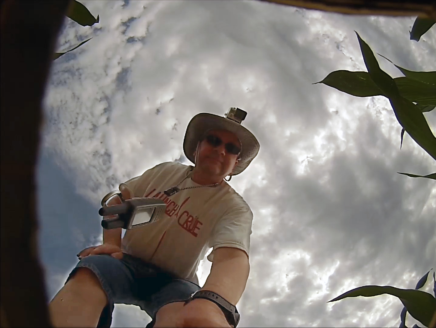 View from the onboard GoPro Hero 3 Camera looking out the side of the rocket. 