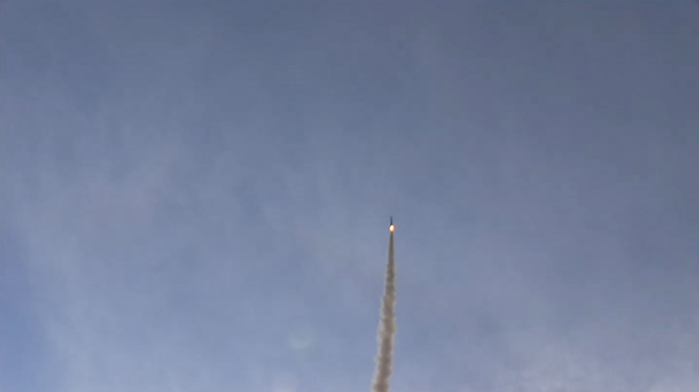 Liftoff of the rocket. 