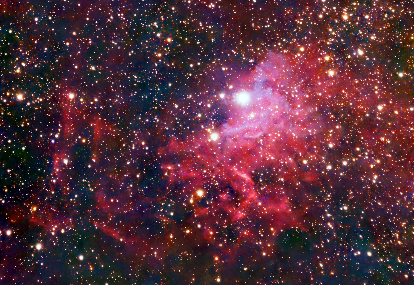 The Flaming Star Nebula IC405 taken December 14, 2025 with a Seestar S30 Smart Telescope
