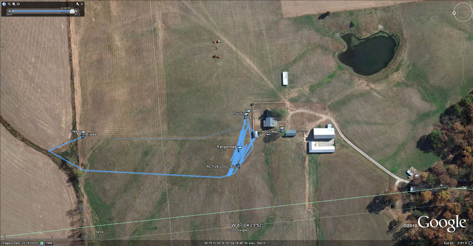 Track of the rocket recorded by the onboard GPS 