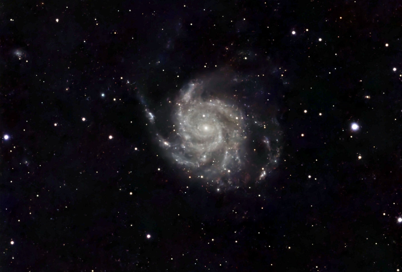 Face-on Spiral Galaxy M101 in Ursa Major taken 04/21/26 with a Seestar S50 Smart Telescope