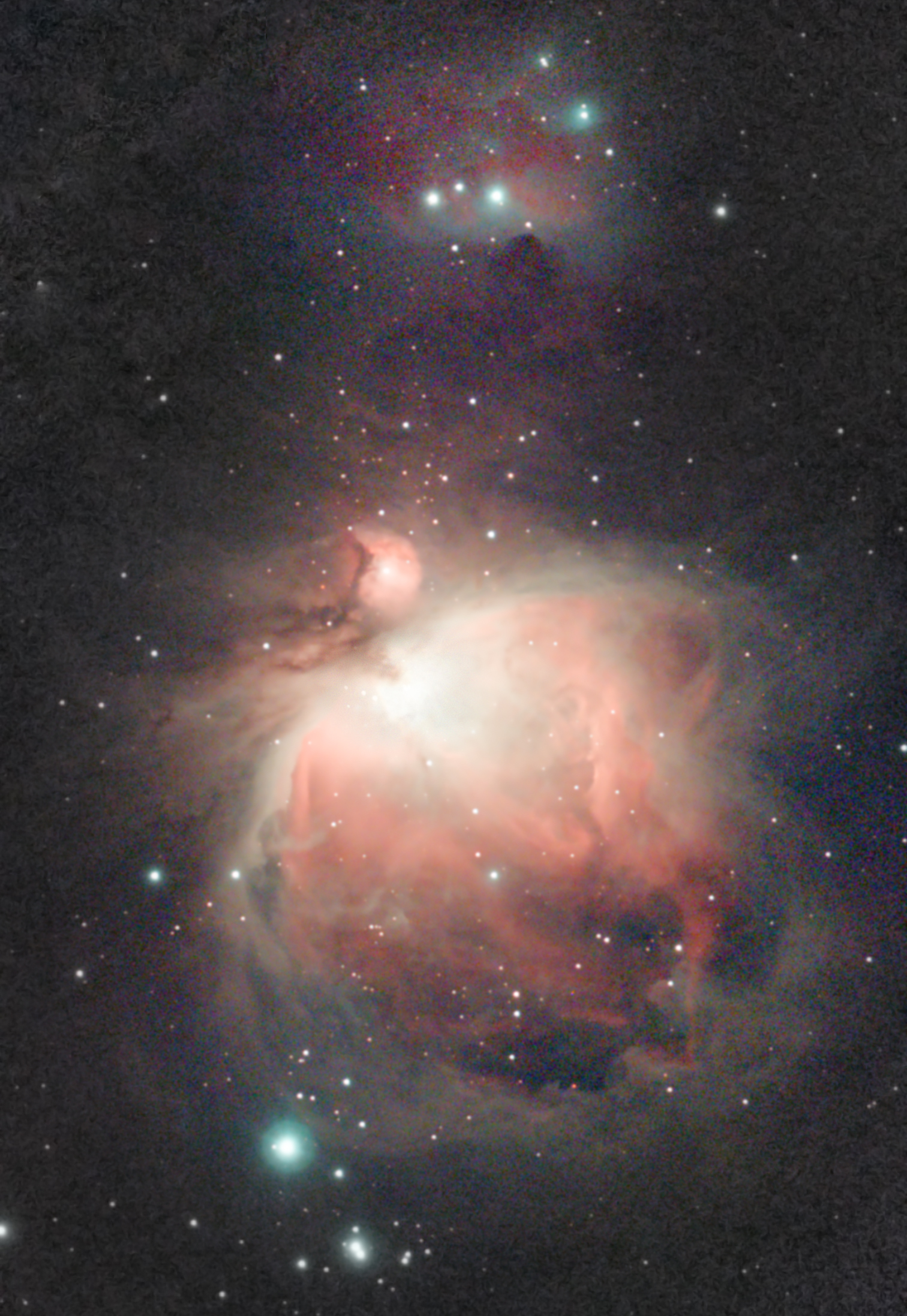 The Great Orion Nebula (M42) taken 11/11/24 with a Seestar S50 smart telescope in mosaic mode.