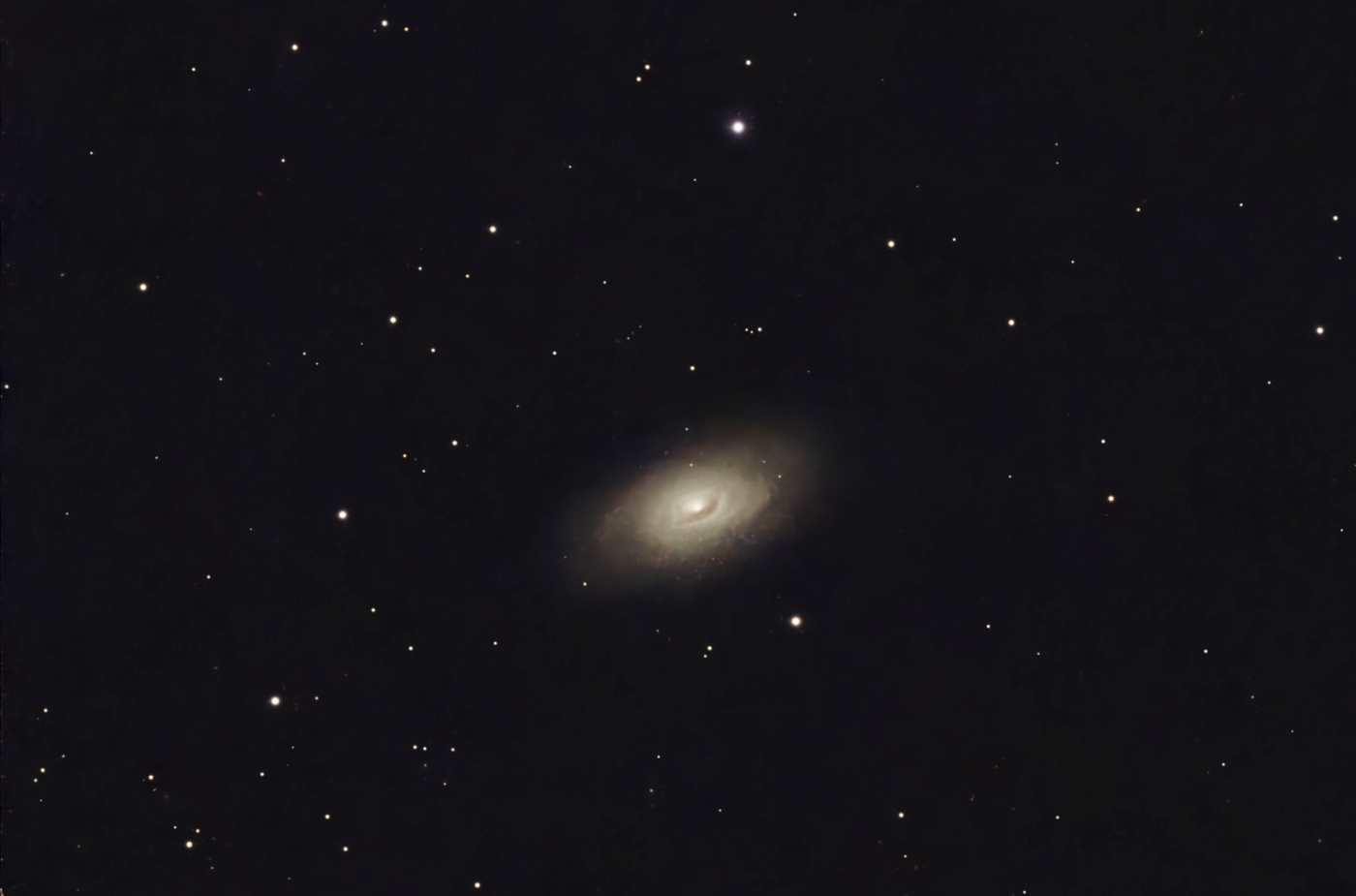 The Blackeye Spiral Galaxy M64 in Coma Berenices taken 04/06/26 with a Seestar S50 Pro Smart Telescope