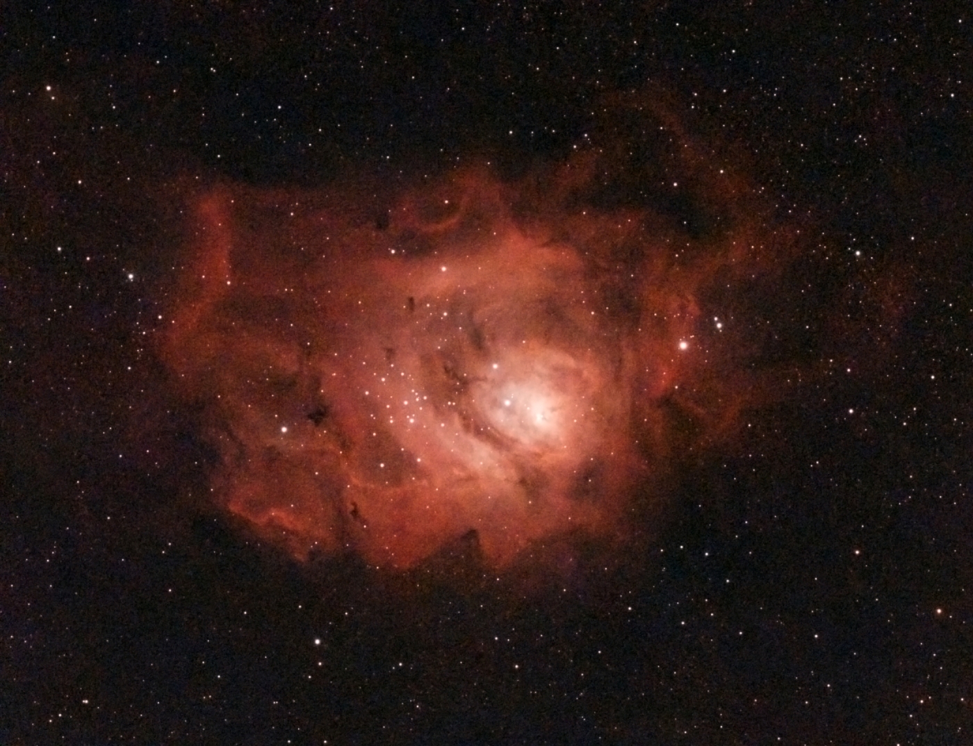 The Lagoon Nebula M8 in Sagittarius taken 09/04/26 with a Seestar S50 Pro Smart Telescope.