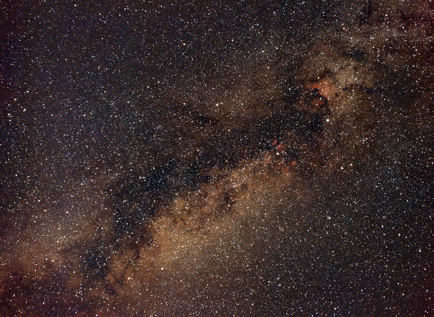 The Milky Way in Cygnus taken 10/06/26 with a Seestar S50 Pro Smart Telescope.