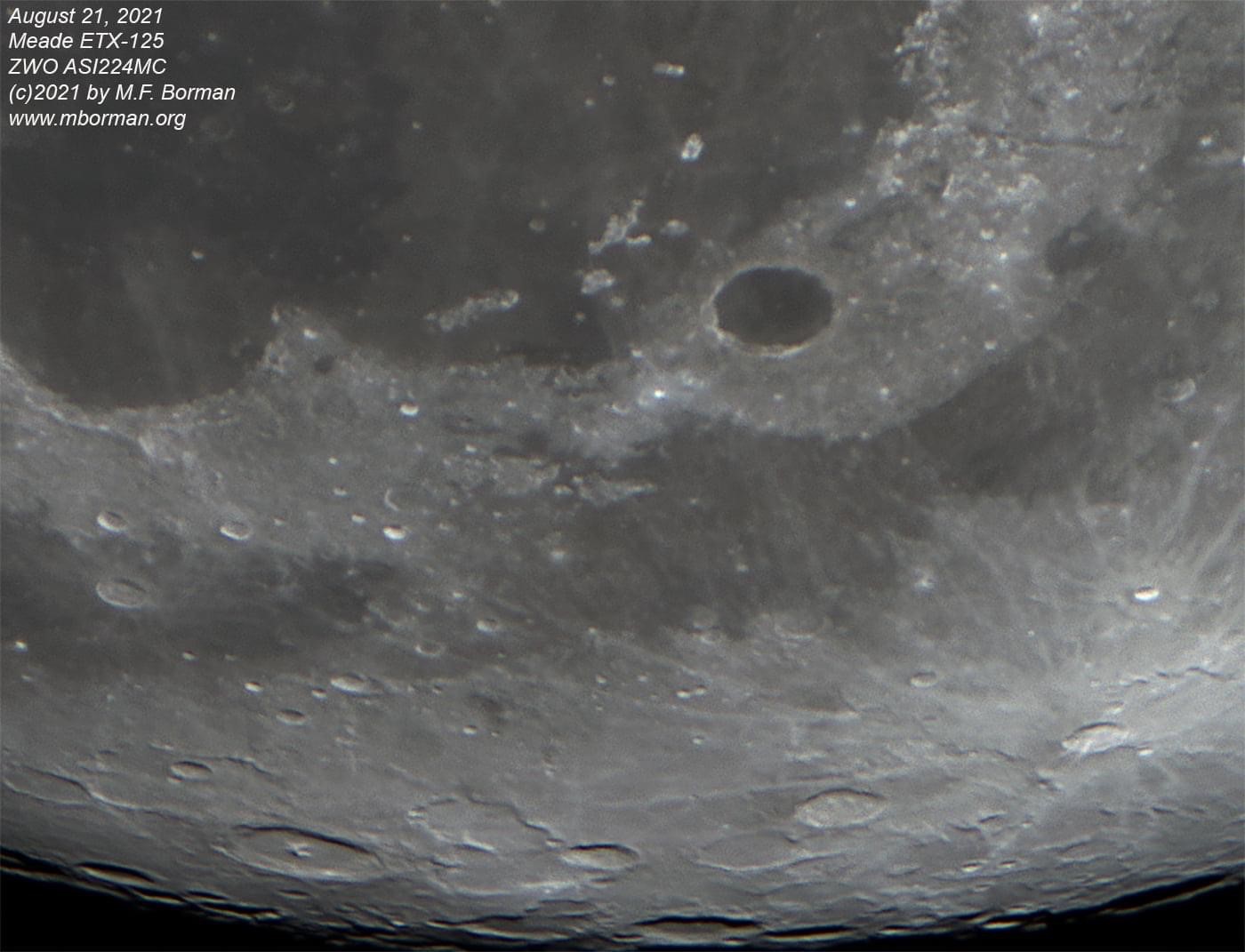 The dark crater is Plato