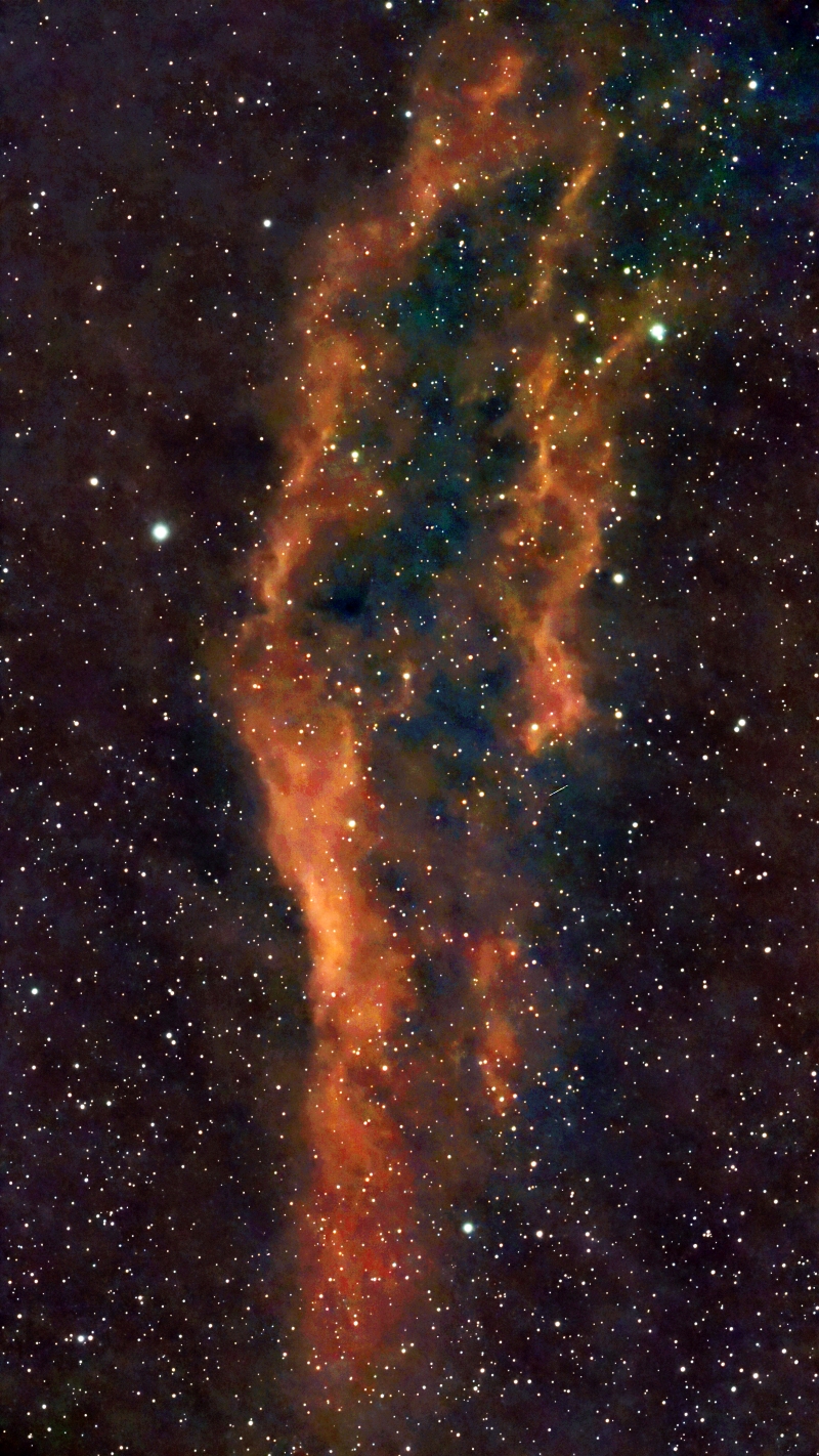 The California America Nebula, NGC1499 taken November 12, 2025 with Seestar S50 Smart Telescope in mosaic mode