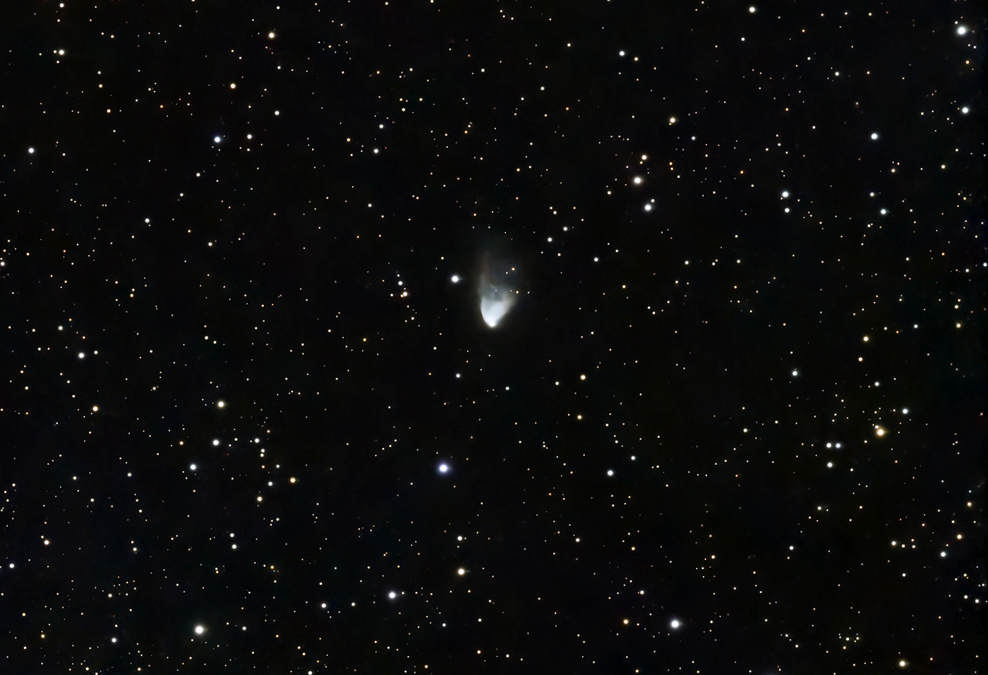 Hubble's Variable Nebula NGC2261 taken December 19, 2025 with a Seestar S50 Smart Telescope
