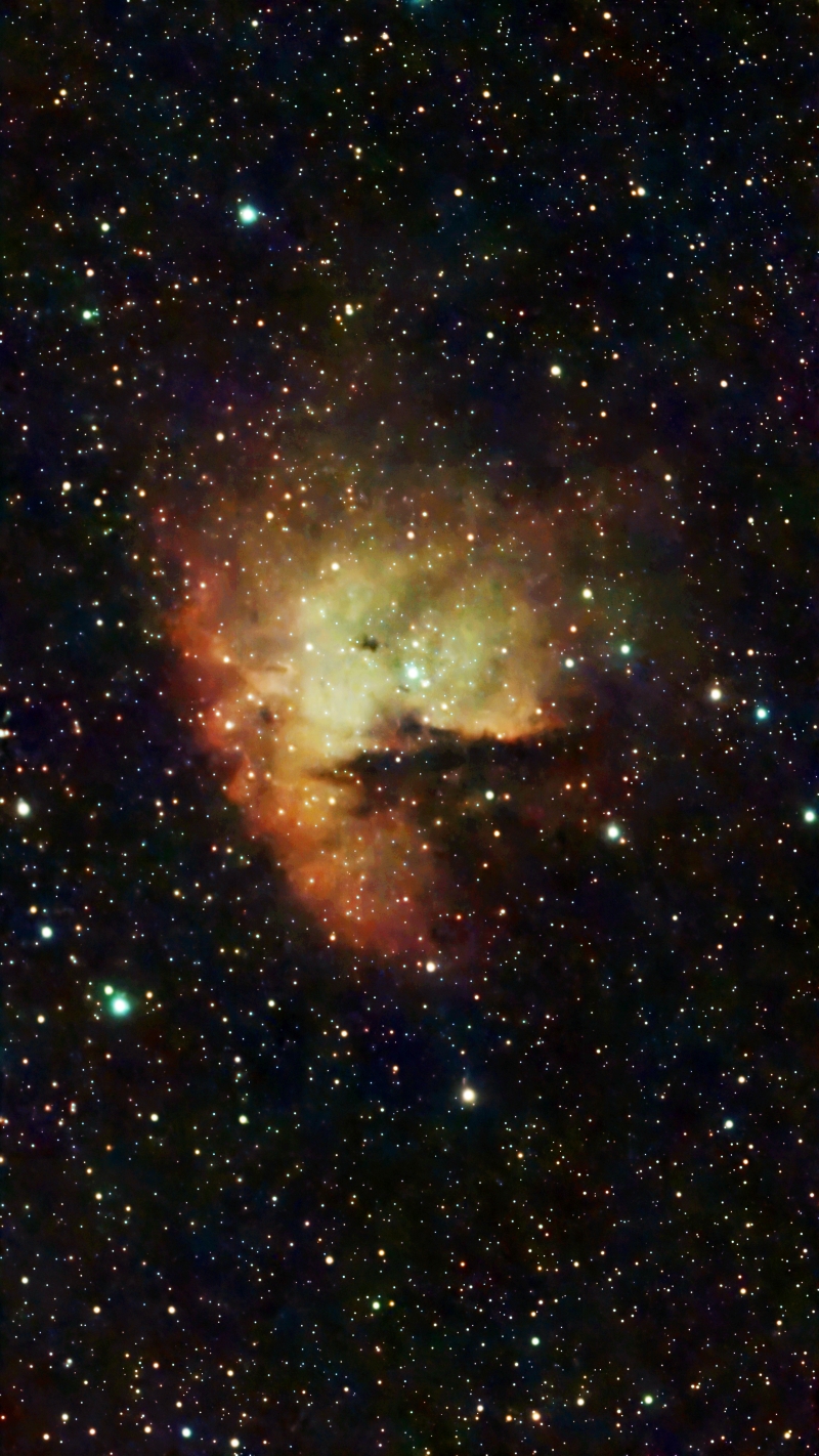 The Pacman Nebula, NGC281 taken September 28, 2025 with Seestar S50 Smart Telescope