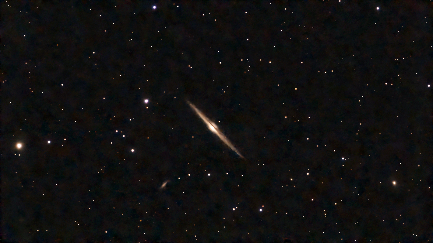 Edge-on Spiral Galaxy NGC4565 in Coma Berenices taken 03/08/26 with a Seestar S50 Pro Smart Telescope