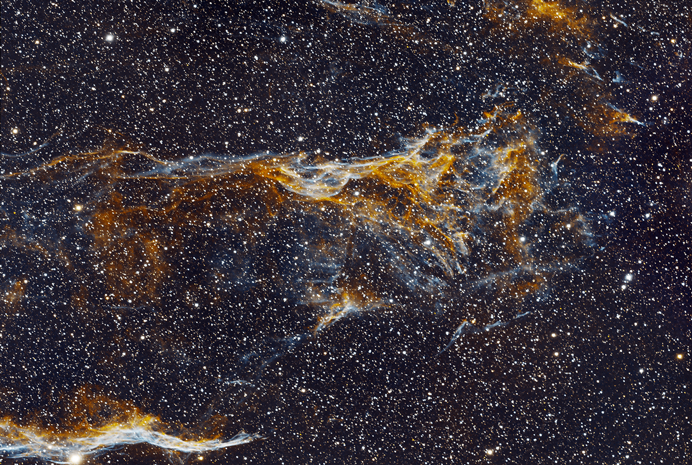 Pickering's Triangle portion of the Veil Nebula (NGC-6974), taken 09/15/23 with a ZWO ASI183MC Pro camera attached to an Celestron 8