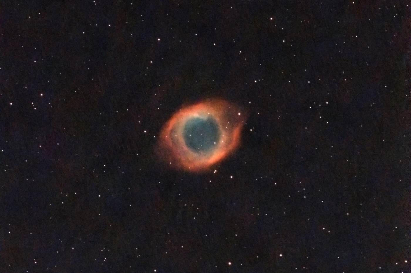 The Helix Planetary Nebula NGC7293 in Aquarius taken 09/05/26 with a Seestar S50 Pro Smart Telescope.