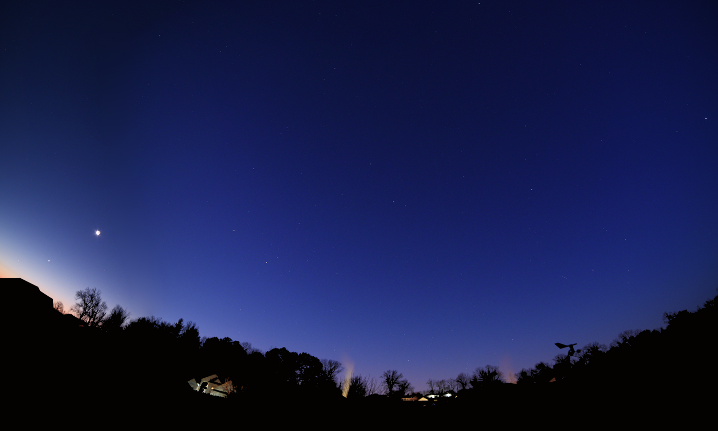 Six planets (Mercury, Venus, Earth, Mars, Jupiter, and Saturn) all visible at once in the early morning sky 02/05/2016