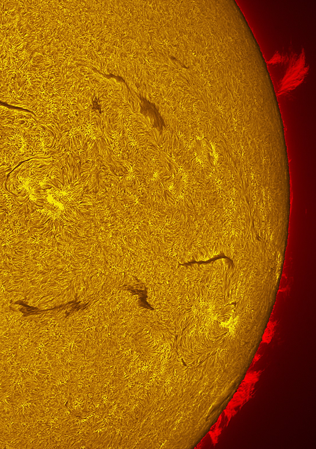 Prominence in h-alpha 06/23/26