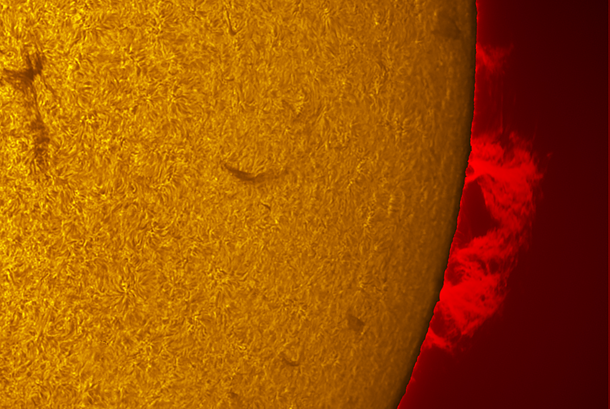 Prominence in h-alpha 10/07/26