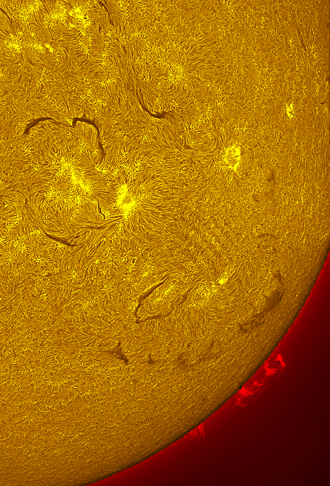 Prominence in h-alpha 06/20/26