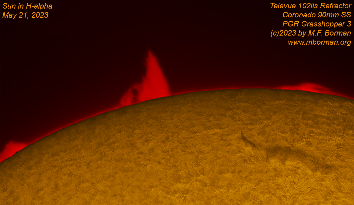 Solar prominence 05/21/2023