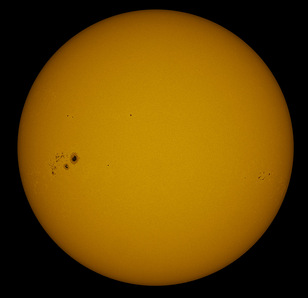 Solar Disk in white light 01/04/2014