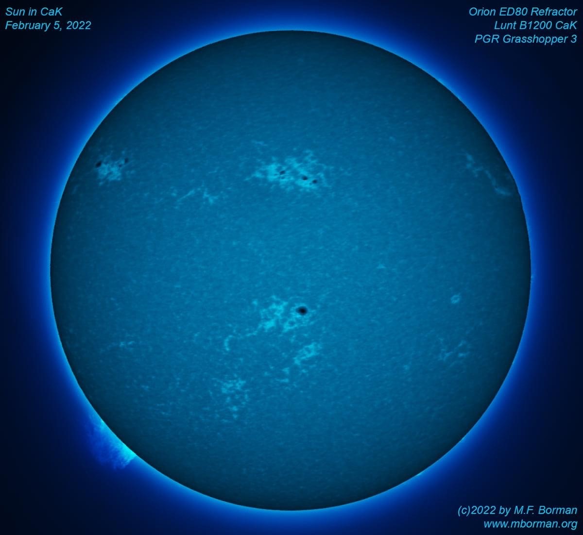 Solar disk in CaK 02/05/2022
