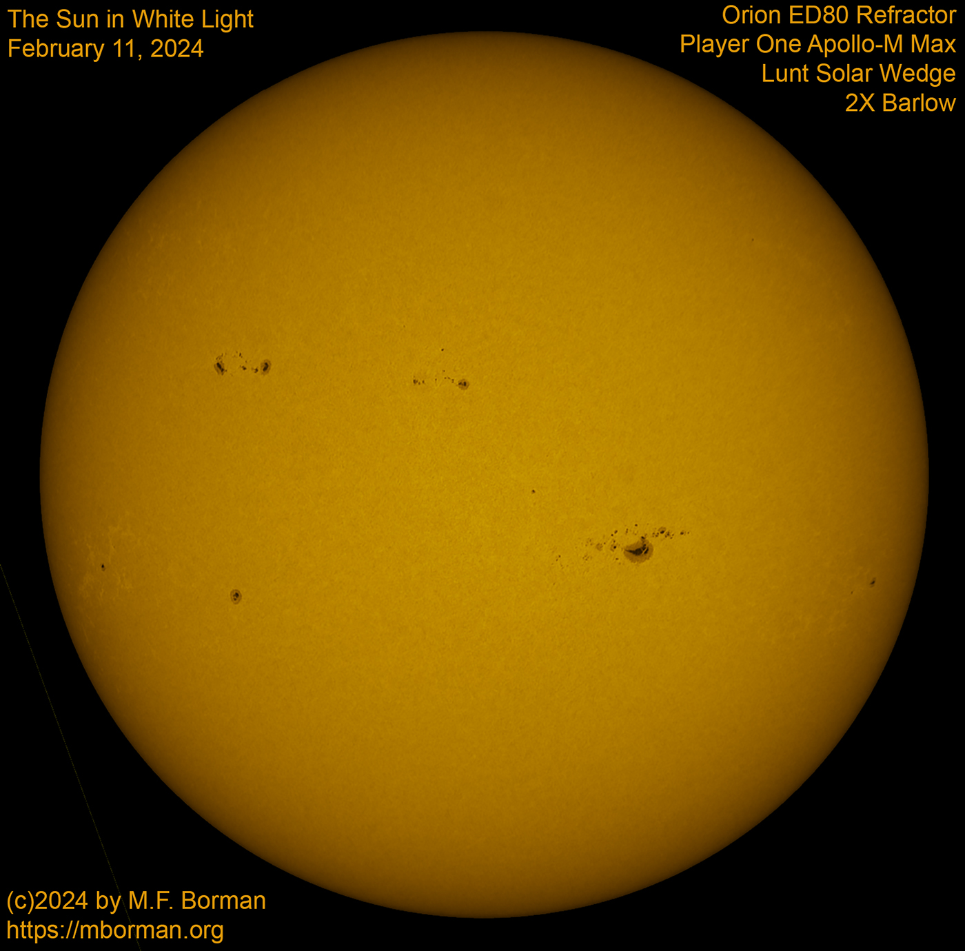 Solar image in white light 02/11/2024