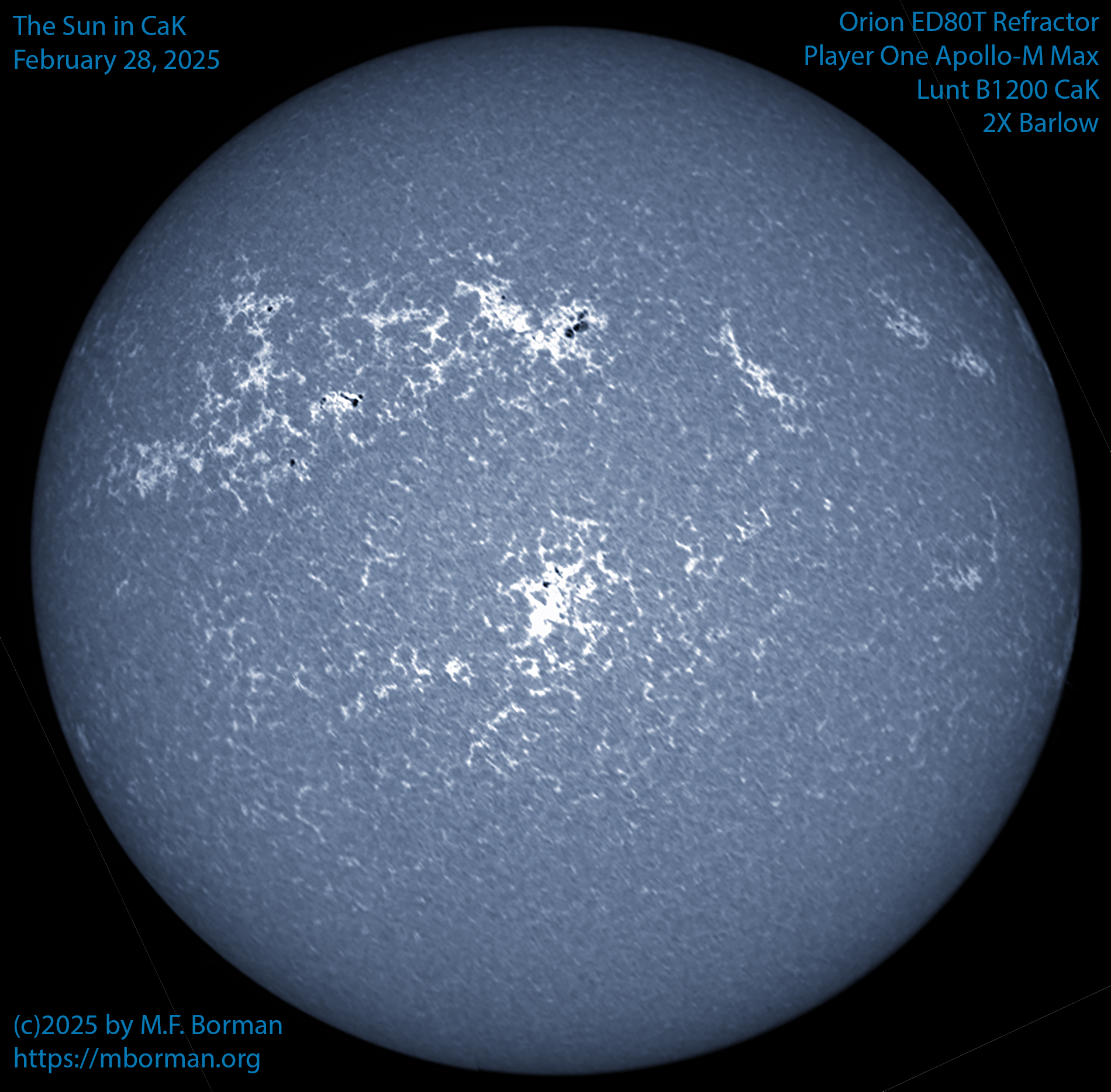 Solar image in CaK 02/28/25