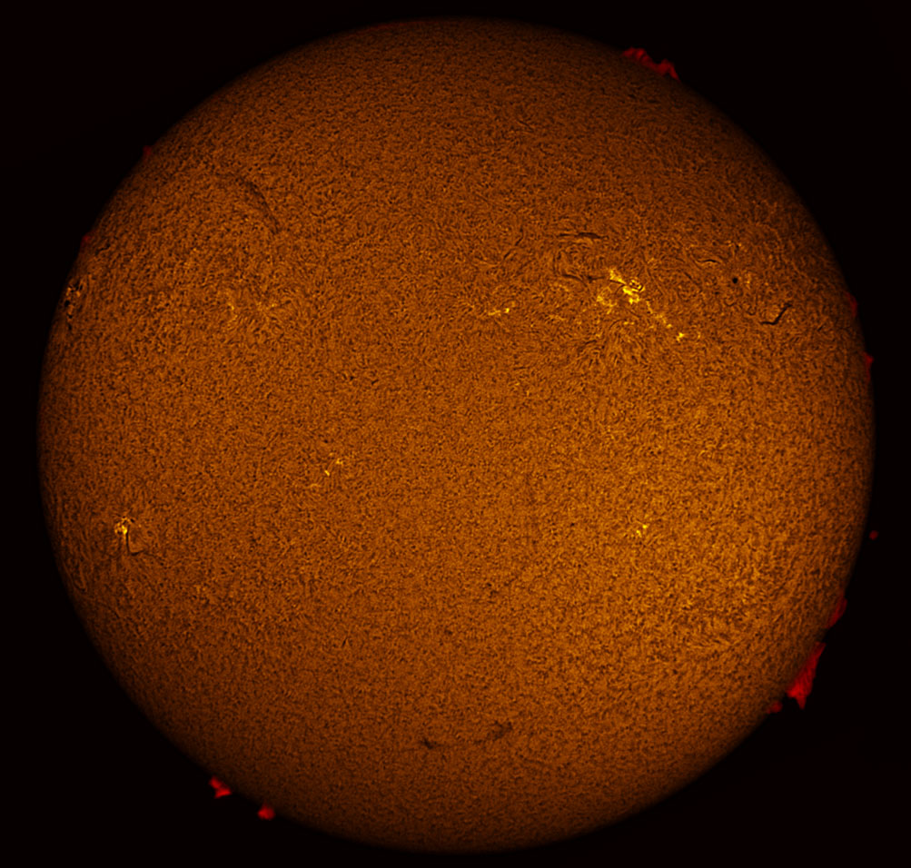 Solar Disk in h-alpha 03/03/2012