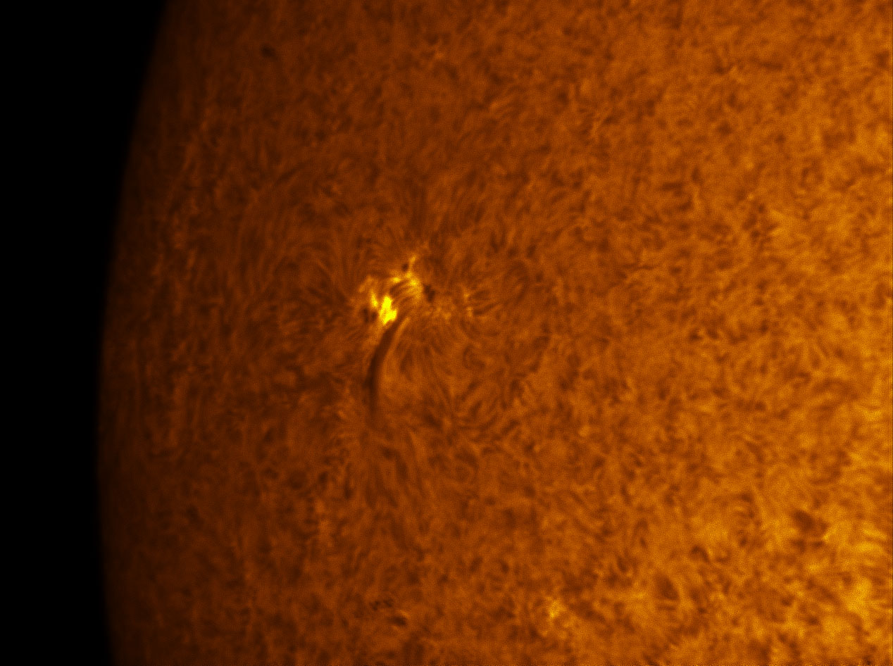 Sunspot 1428 in h-alpha 03/03/2012