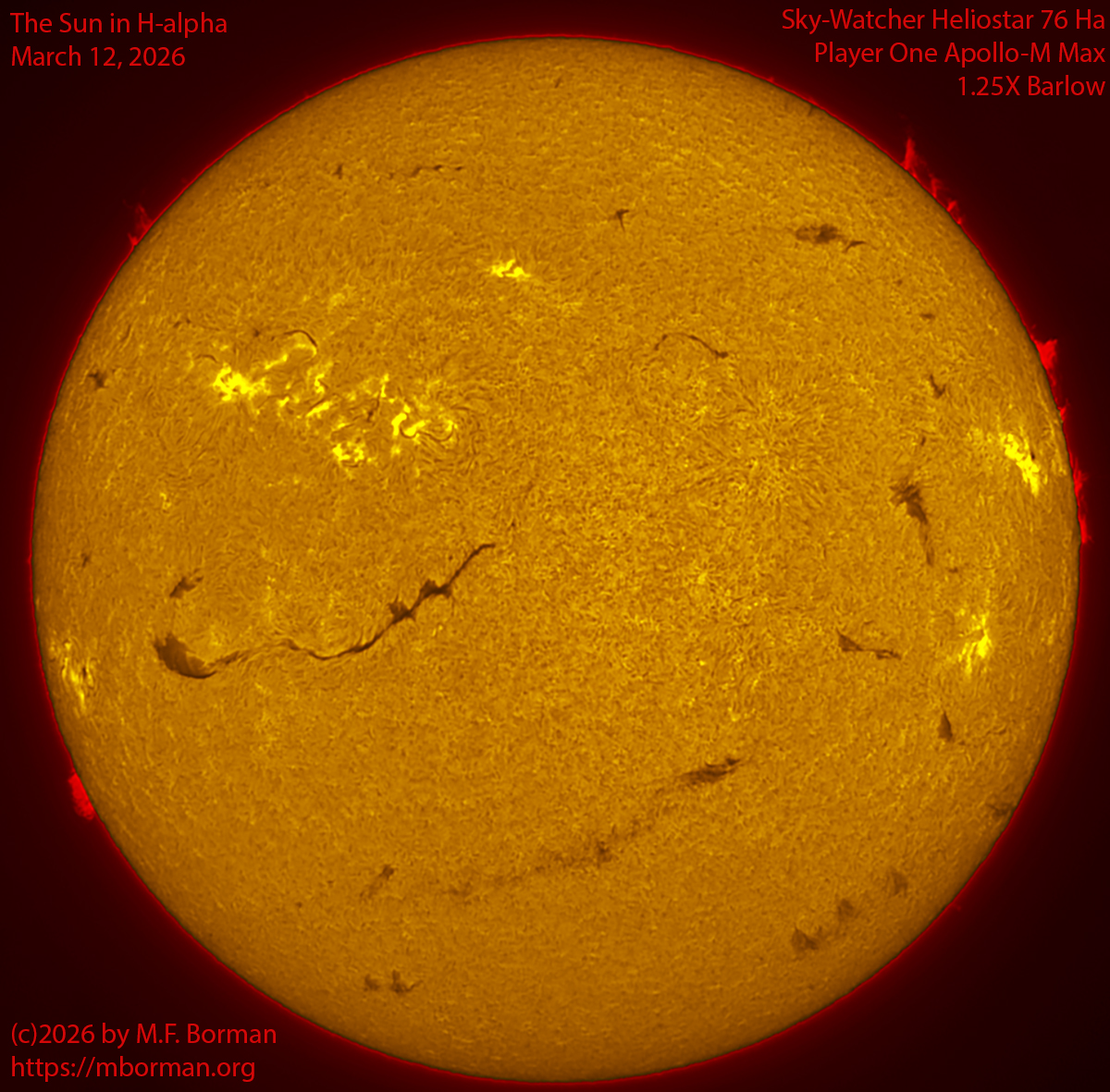 Solar image in h-alpha 03/12/26