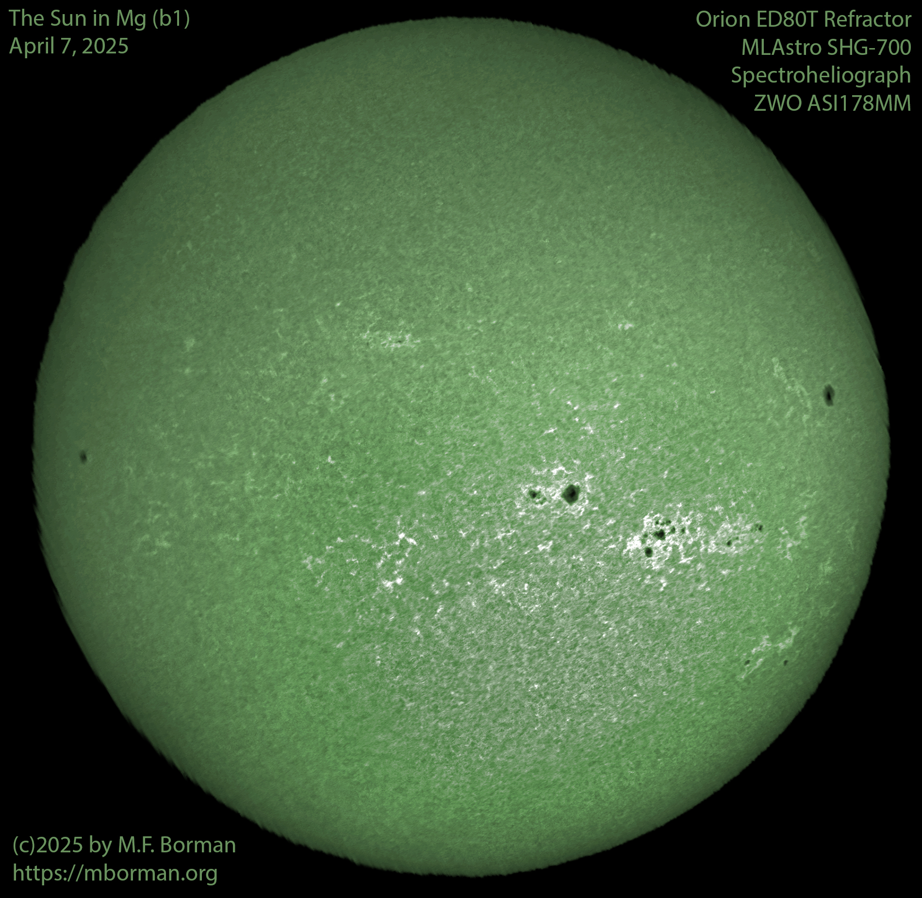 Solar image in magnesium(b1) 04/07/25