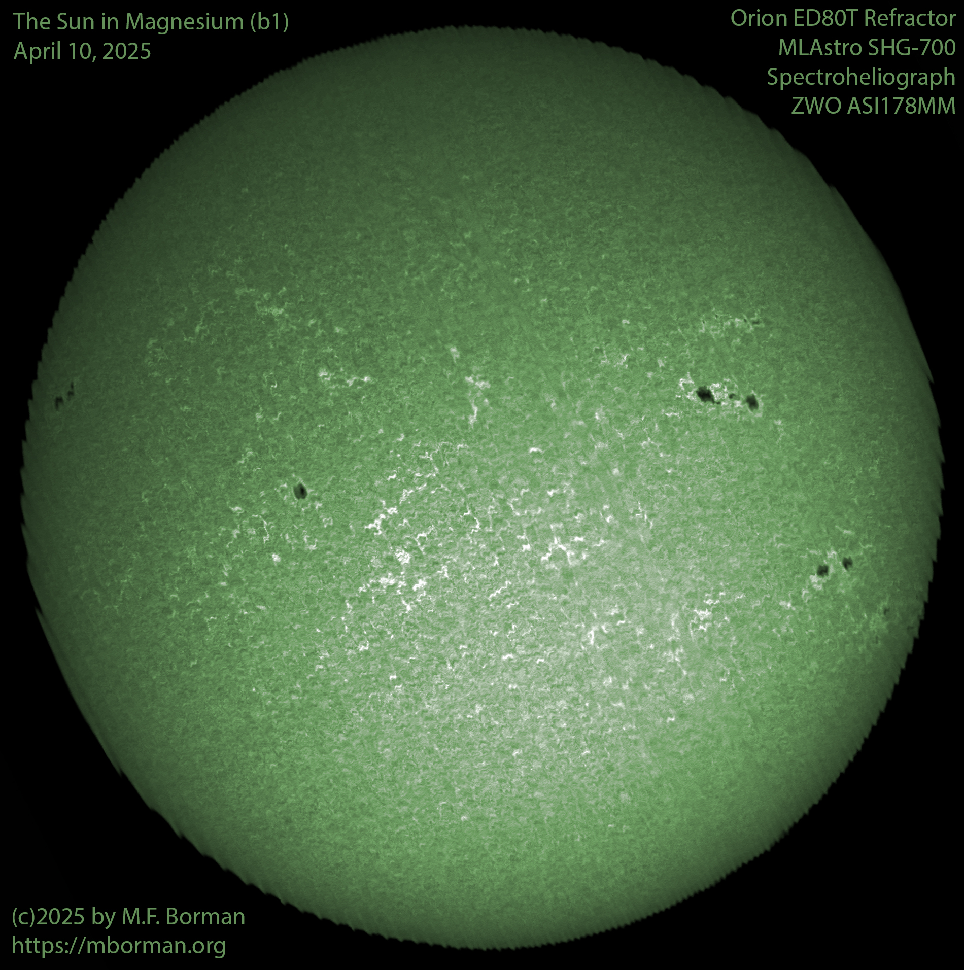 Solar image in magnesium (b1) 04/10/25