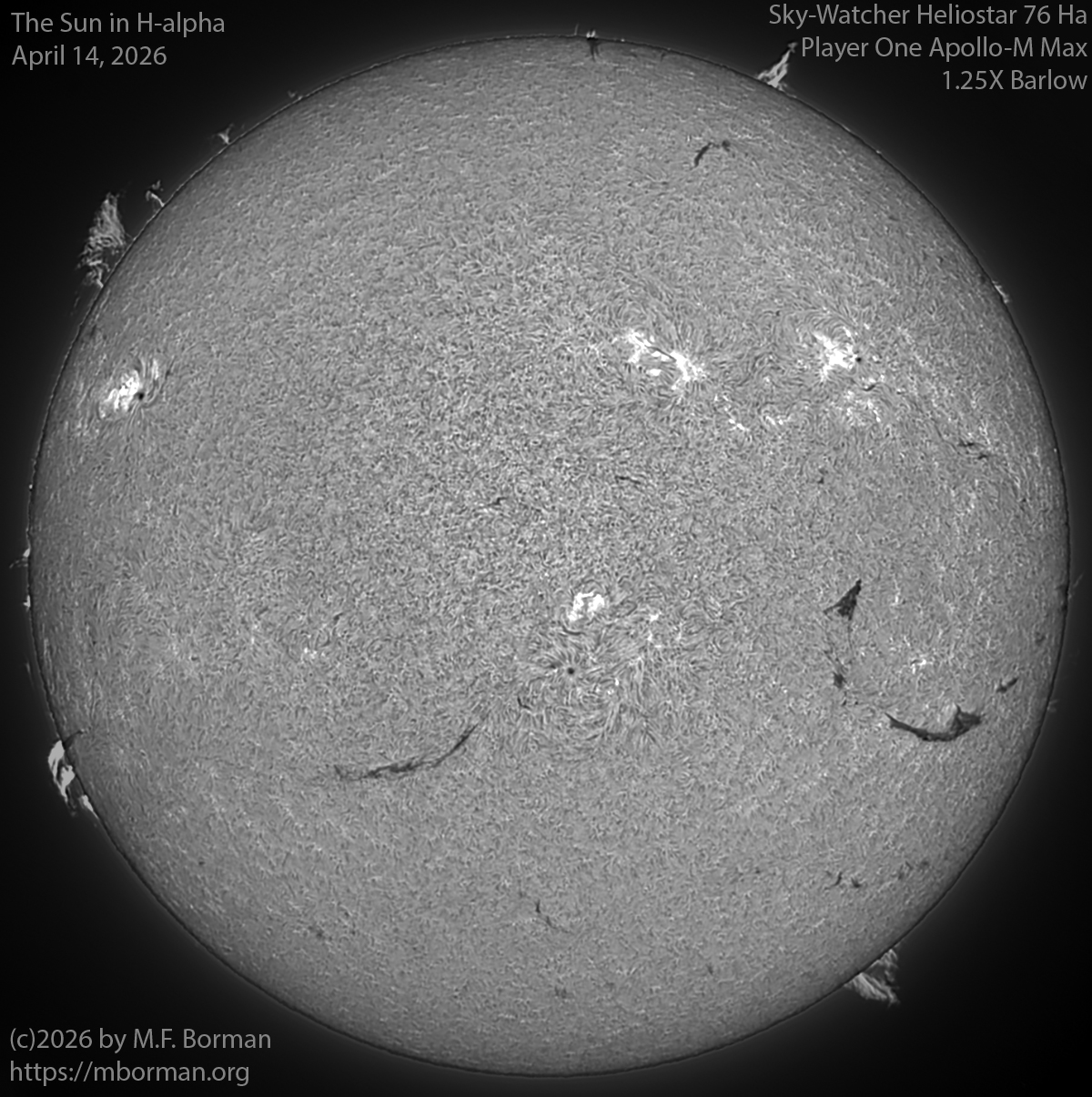 Solar image in h-alpha 04/14/26