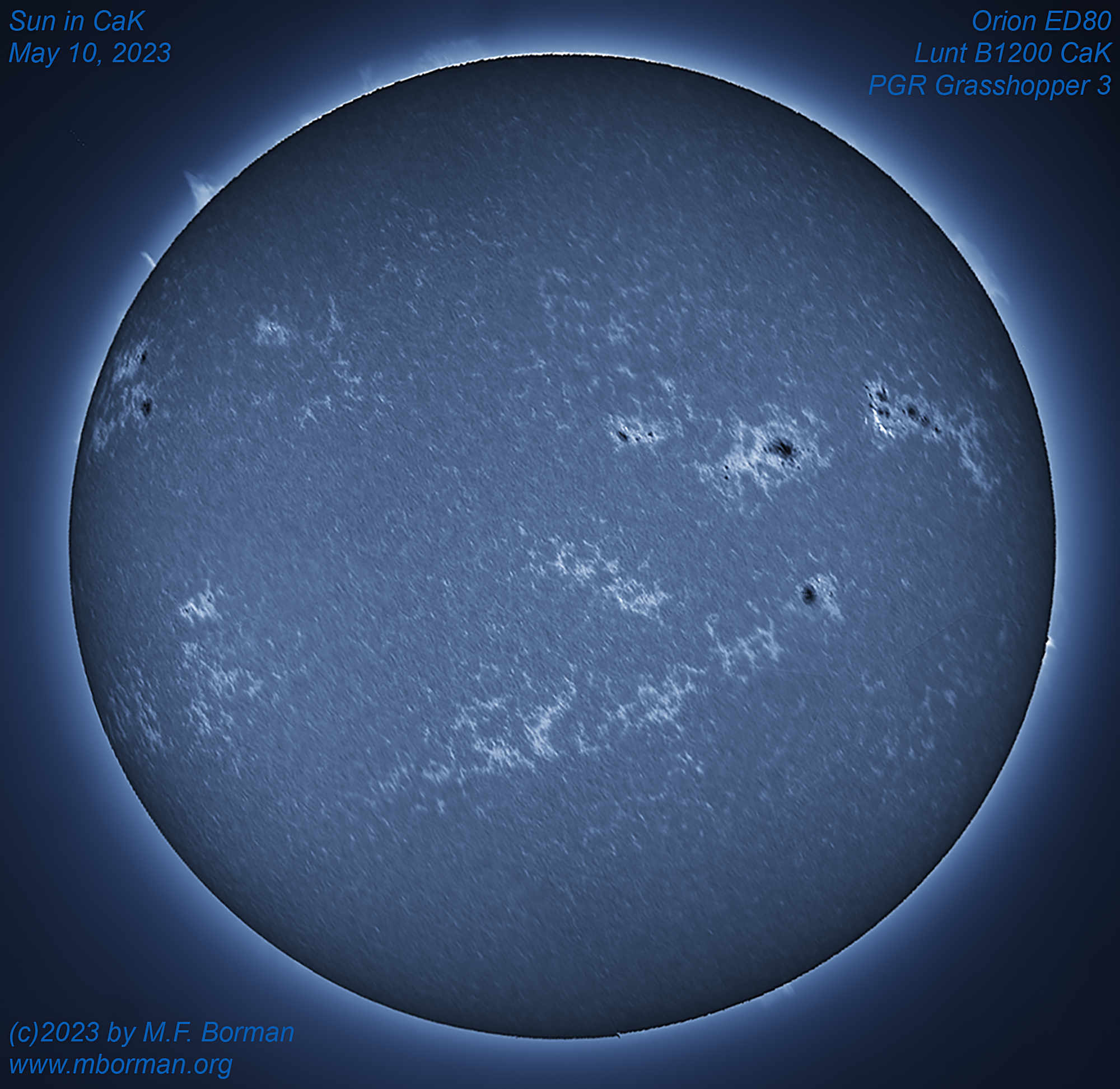 Solar disk in CaK 05/10/2023