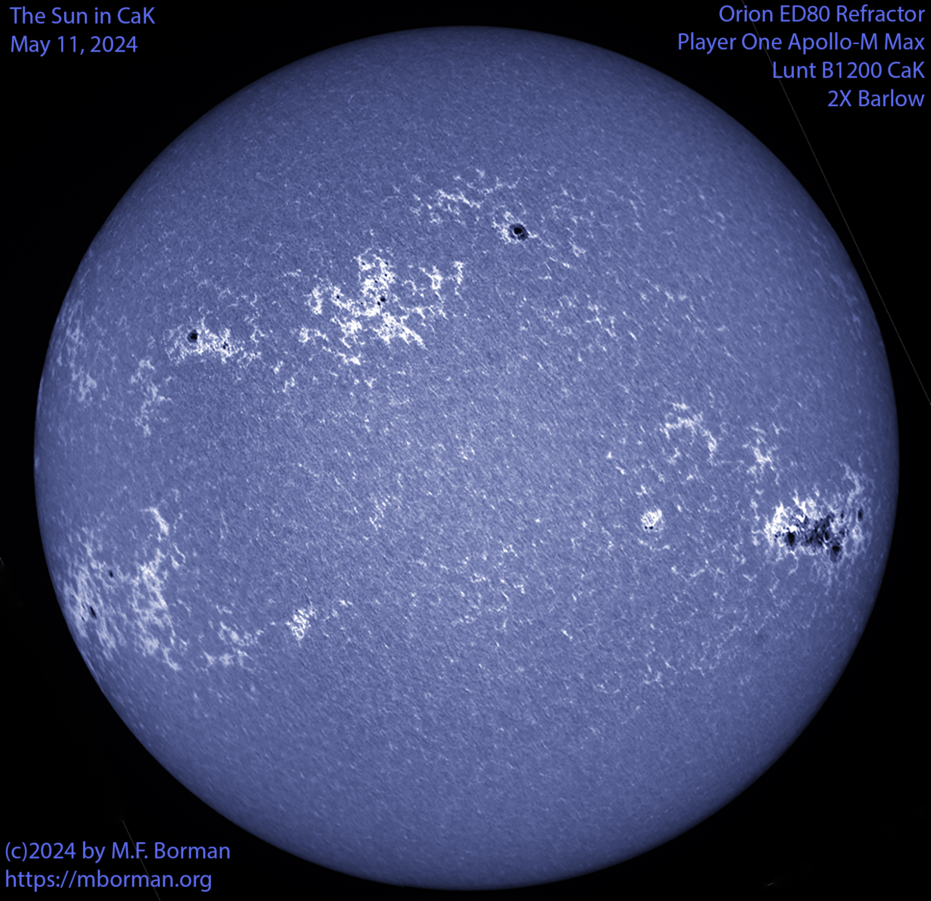 Solar image in CaK 05/11/24