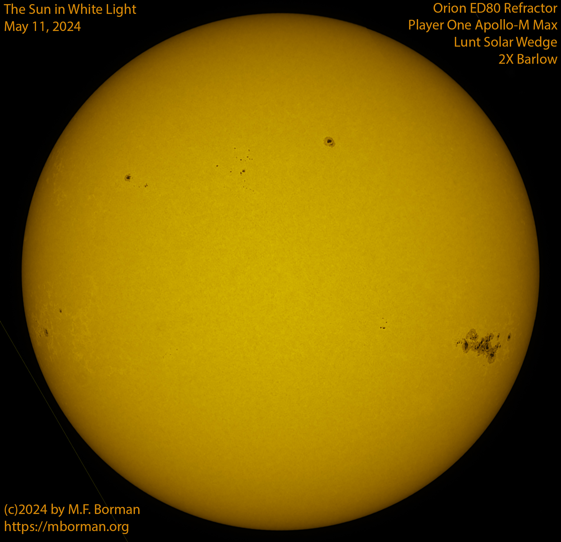 Solar image in white light 05/11/24