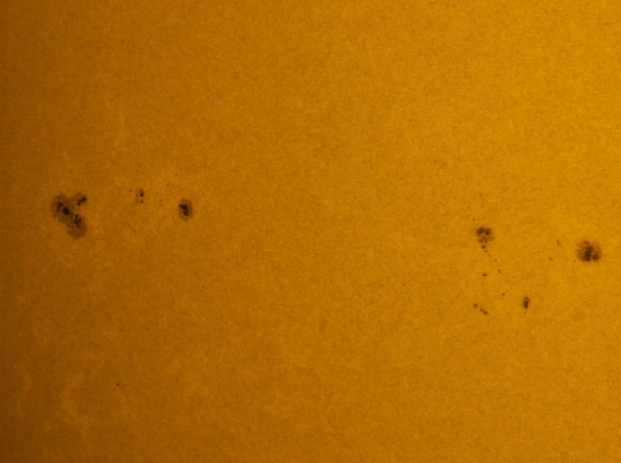 Sunspot 1490 and 1492 in white light 05/27/2012