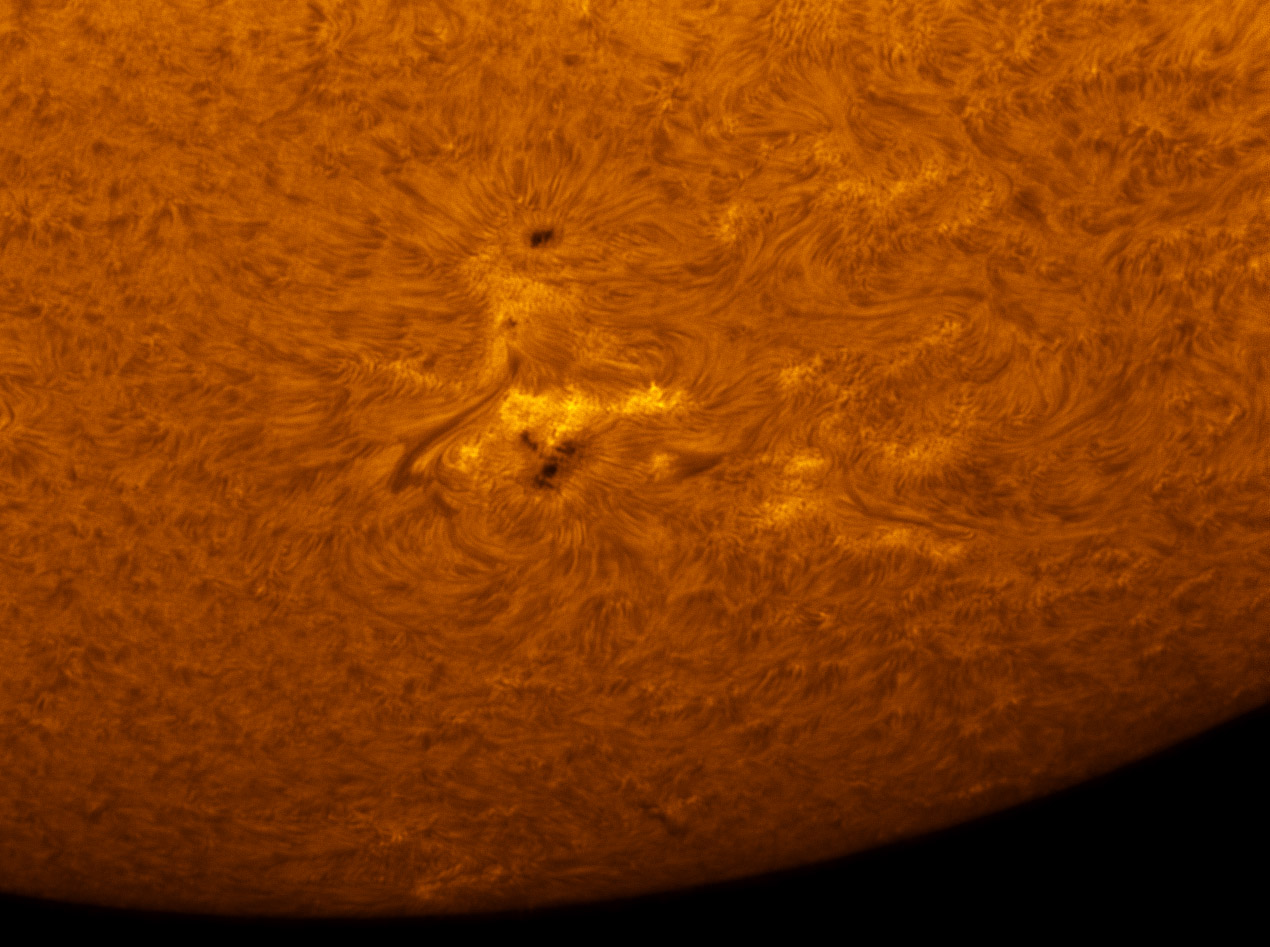 Sunspot 1492 in h-alpha 05/27/2012