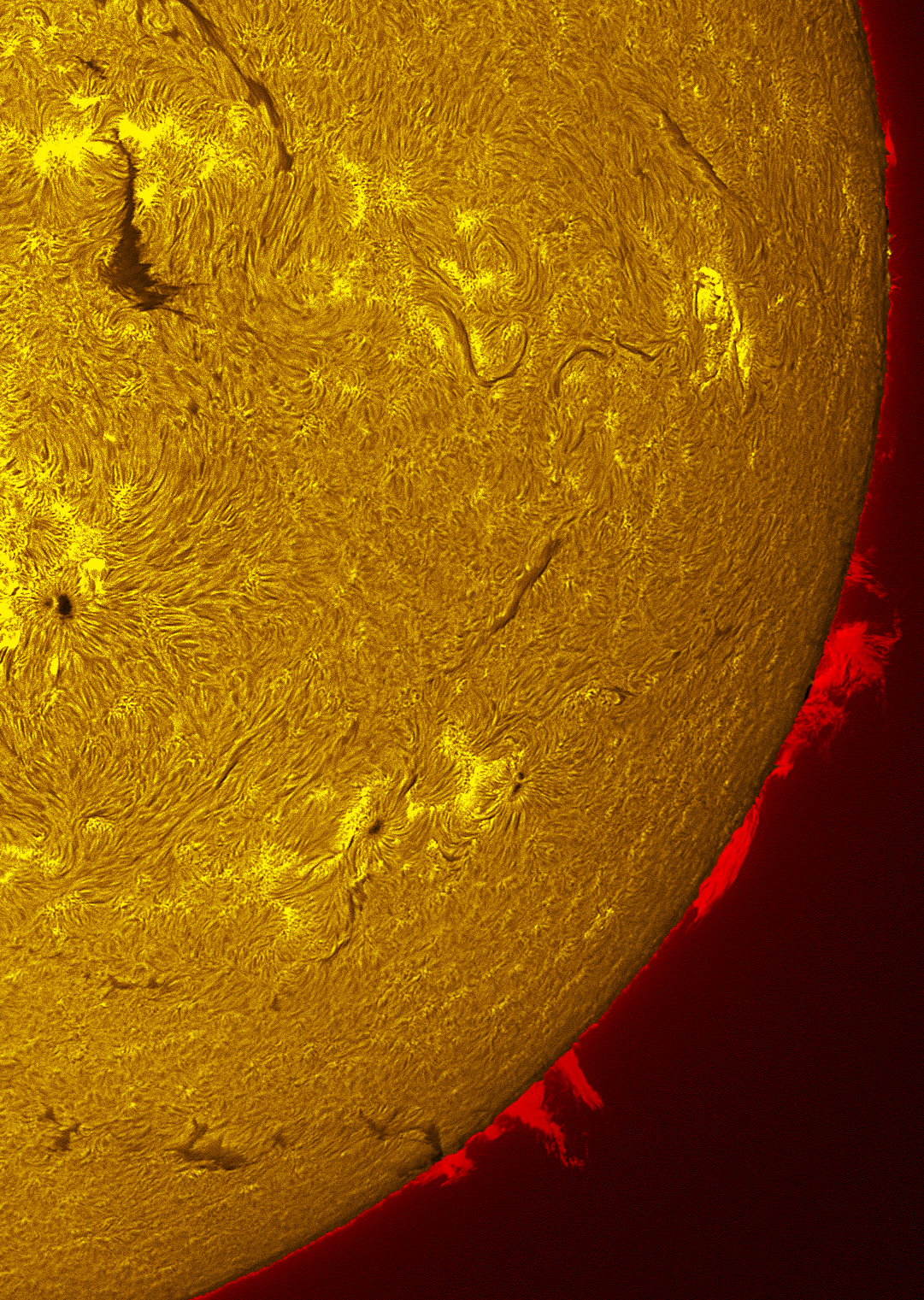 Solar prominence in h-alpha 05/30/26