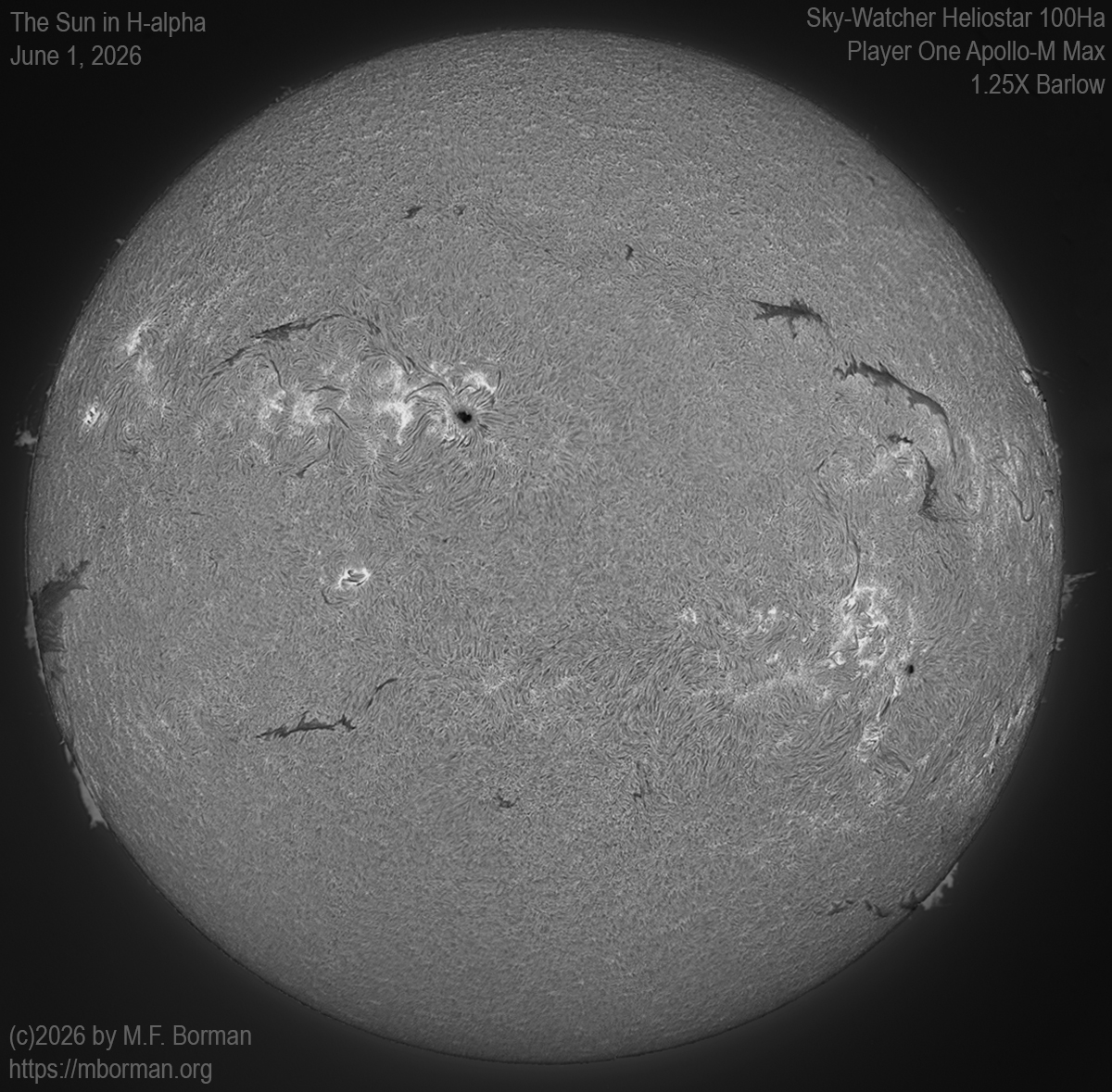 Solar image in h-alpha 06/01/26