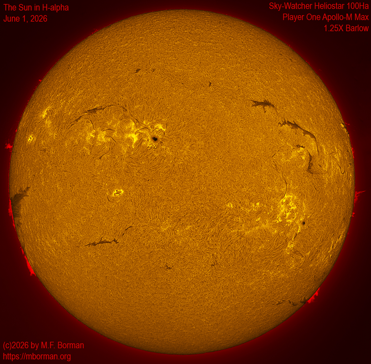 Solar image in h-alpha 06/01/26