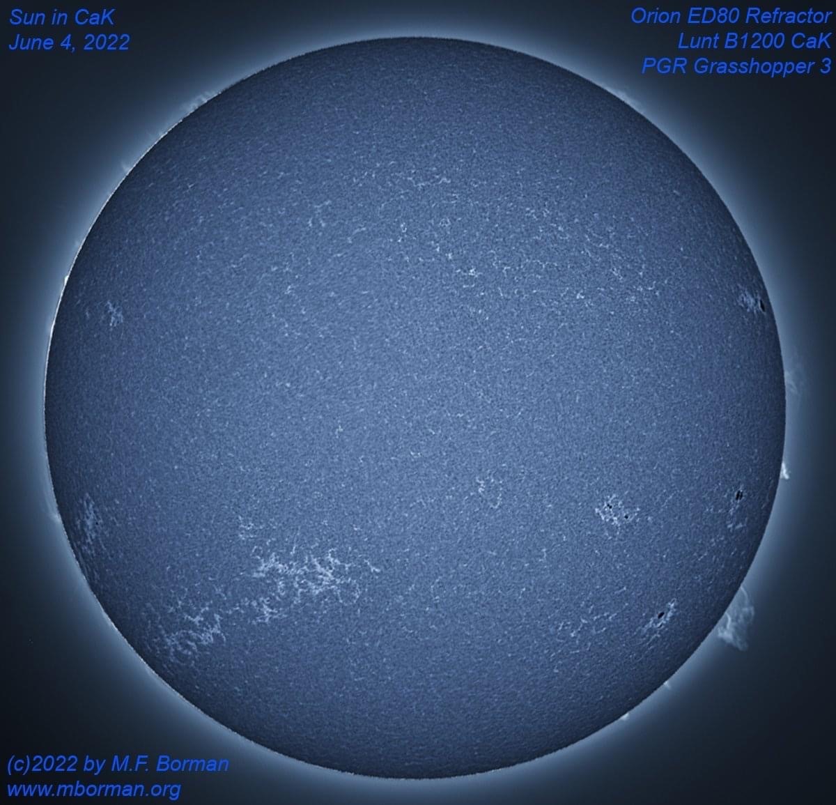 Solar disk in CaK 06/04/2022