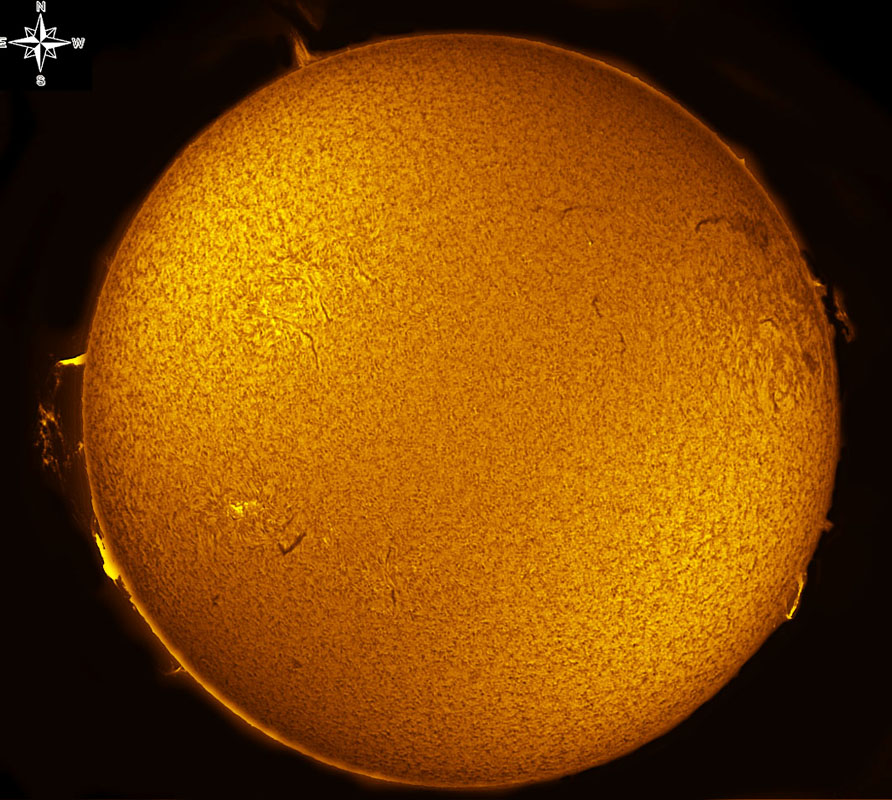 Solar Disk in h-alpha 06/11/2011
