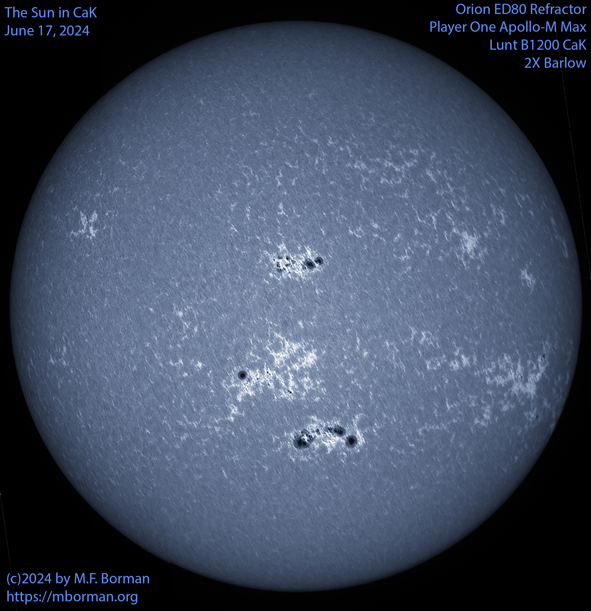 Solar image in CaK 06/17/24