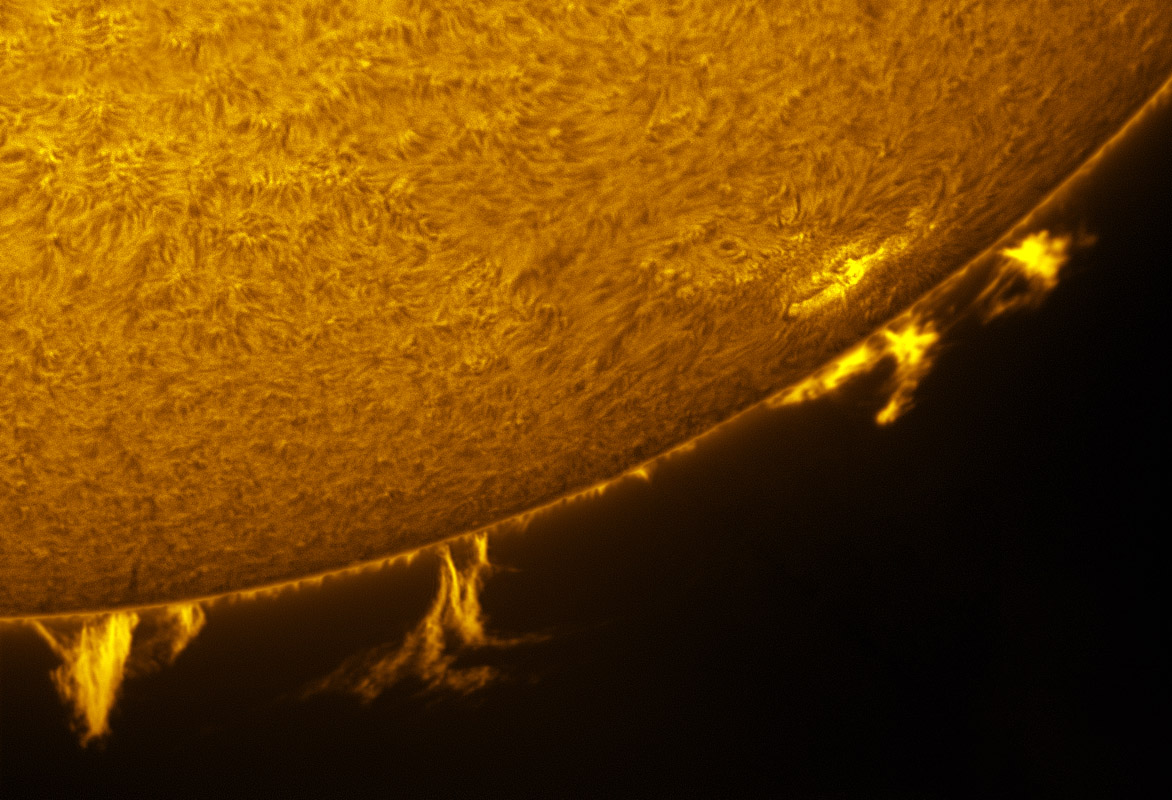 Prominence in h-alpha 06/19/2011