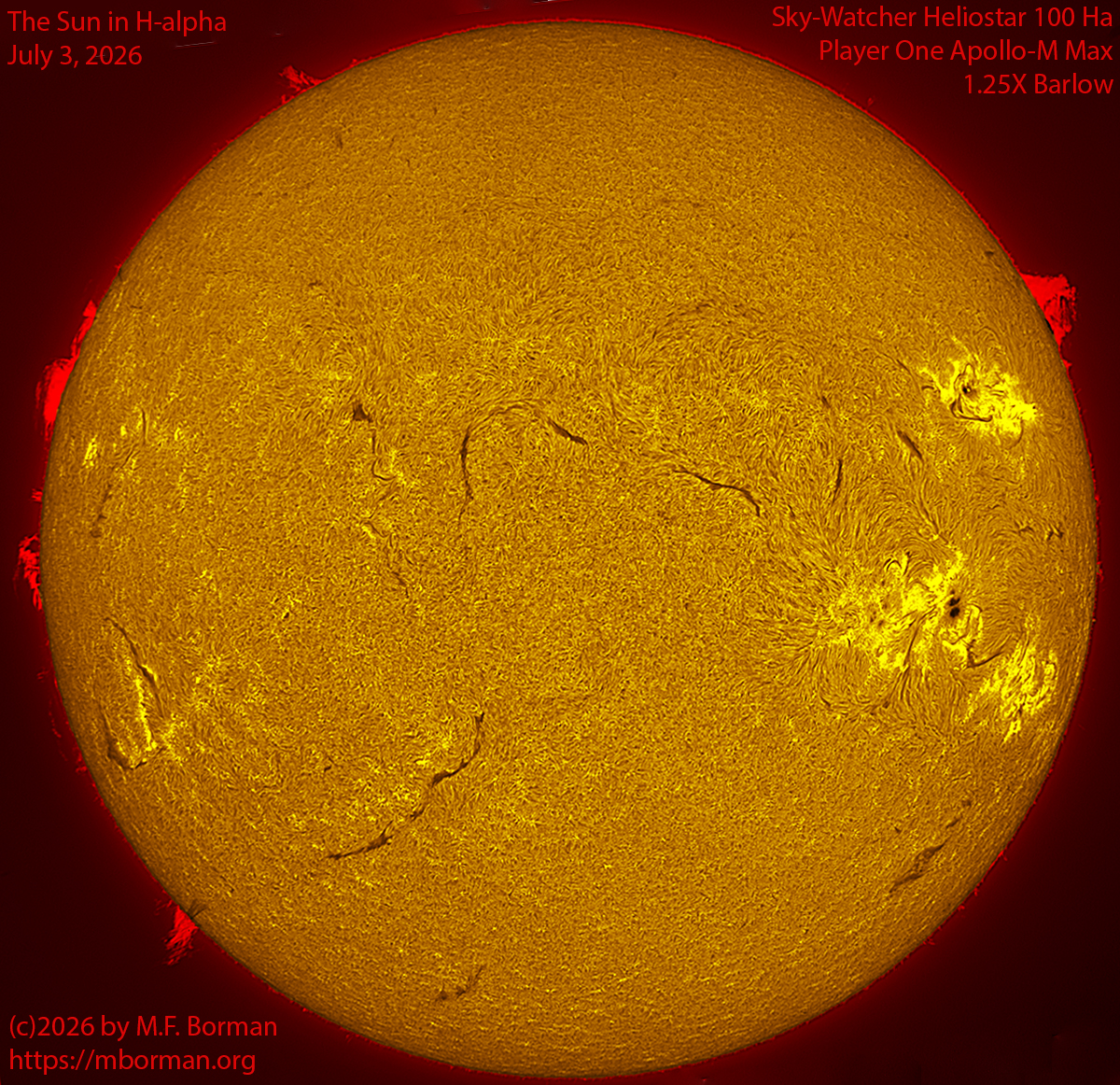 Solar image in h-alpha 07/03/26