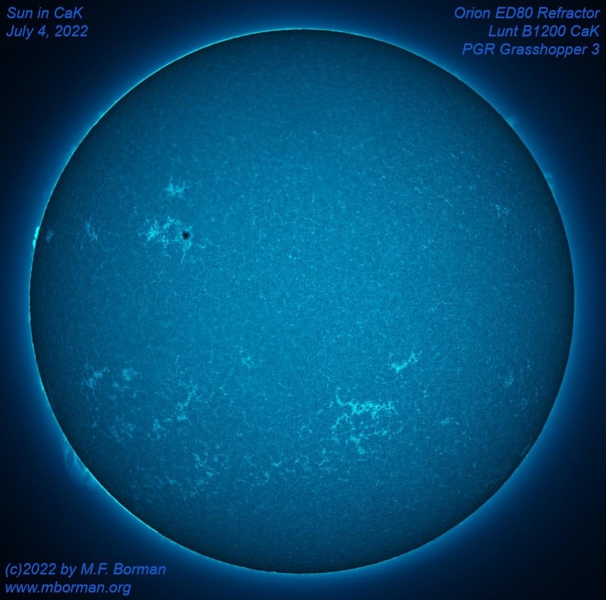 Solar disk in CaK 07/04/2022