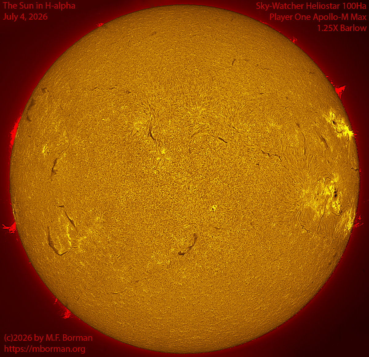 Solar image in h-alpha 07/04/26