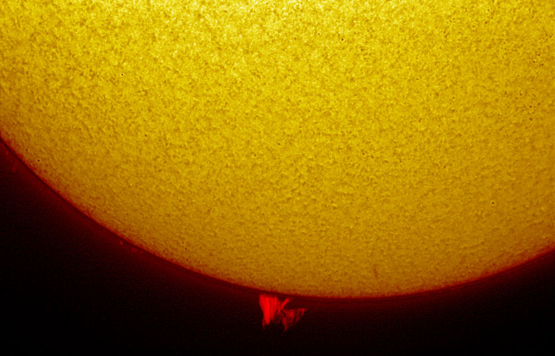 Sun in h-alpha 07/21/2007 taken at Patoka Lake, IN